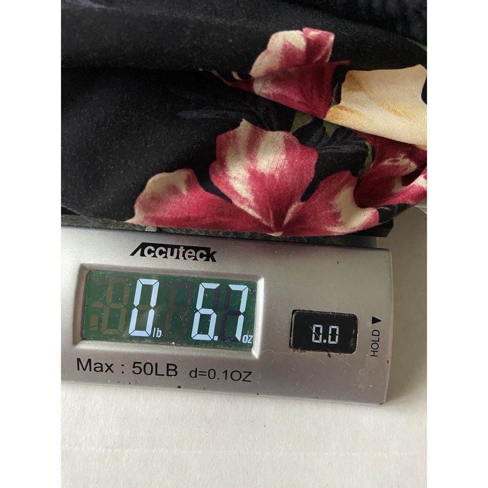 Vintage Iolani Womens Hawaiian Dress Size XS Black Floral Wrap Sleeveless Aloha - Picture 11 of 11